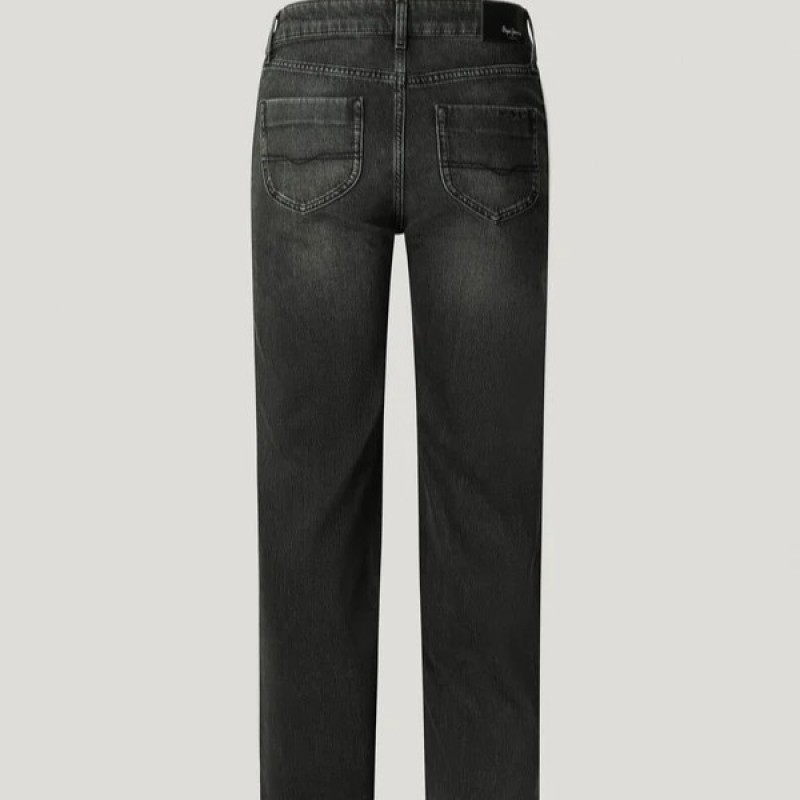 Τζίν high-rise straight fit Lexa Black Pepe jeans