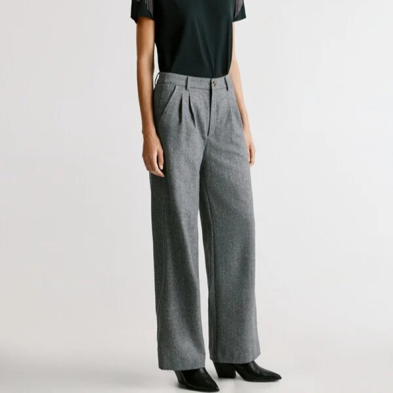 Παντελόνι ψαροκόκκαλο straight Sia Grey Pepe jeans