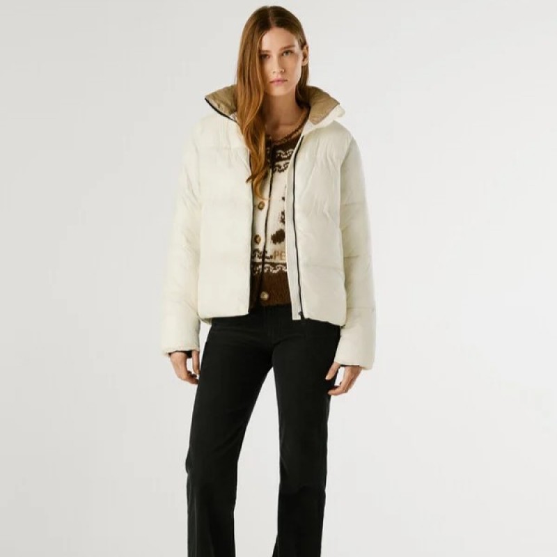 Μπουφάν γυναικείο Sussy White Pepe jeans