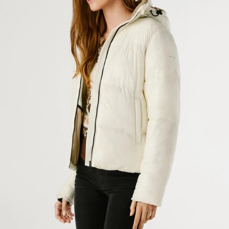 Μπουφάν γυναικείο Sussy White Pepe jeans