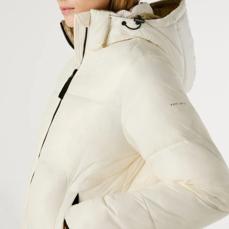 Μπουφάν γυναικείο Sussy White Pepe jeans