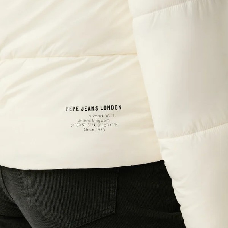 Μπουφάν γυναικείο Sussy White Pepe jeans