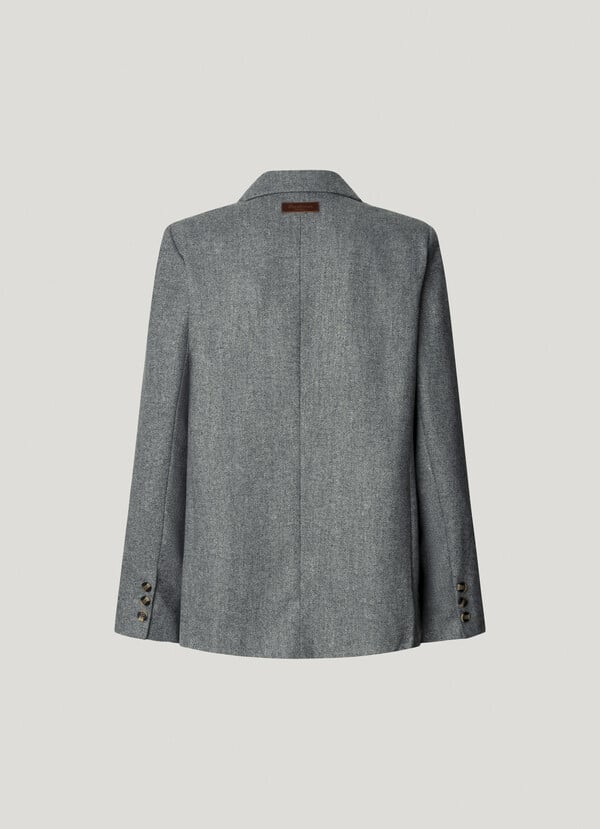 Σακάκι ψαροκόκκαλο Sia Grey Pepe jeans