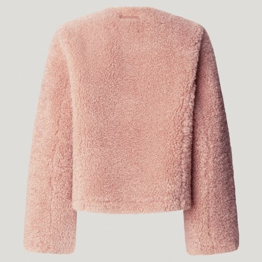 Μπουφάν με faux γούνα Paige Pink Pepe jeans