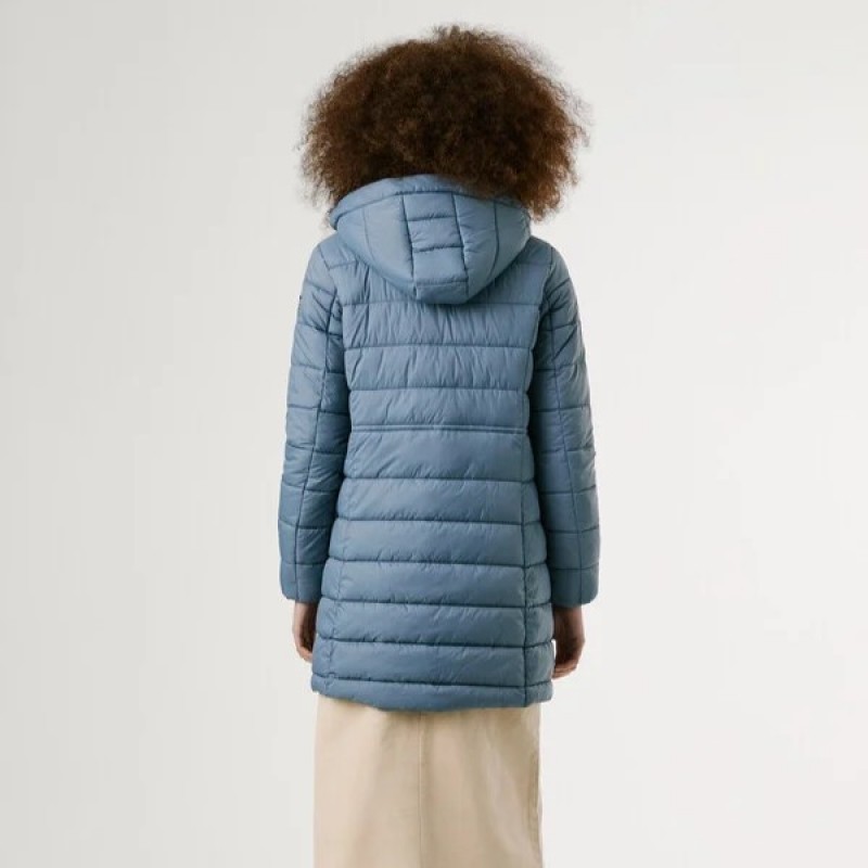 Jacket hooded padded Sally long Ciel Pepe jeans