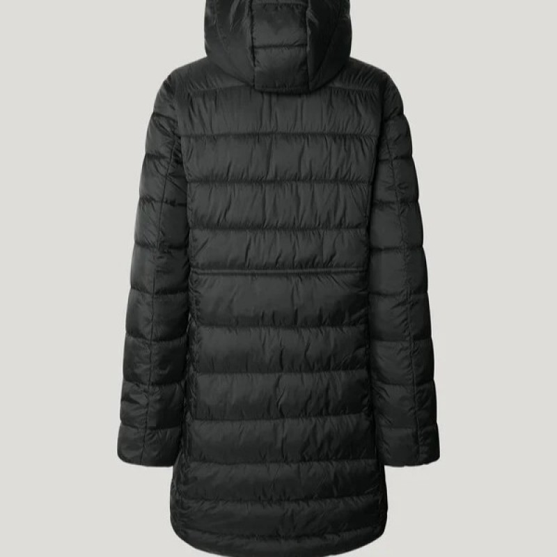 Μπουφάν hooded padded Sally long Black Pepe jeans