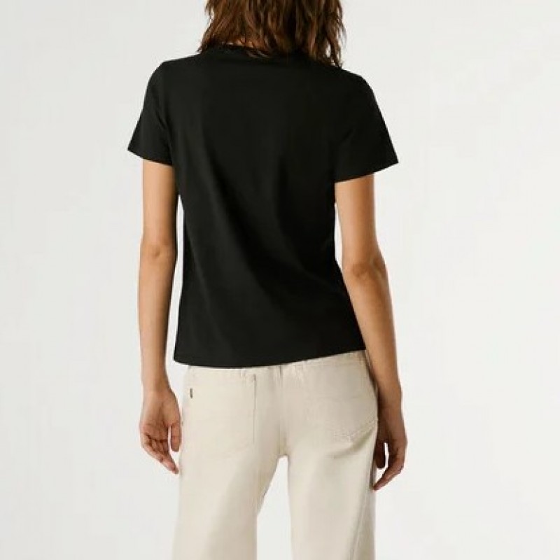 Μπλούζα με κοντό μανίκι Bero Black Pepe jeans