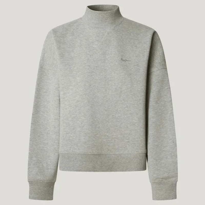 Φούτερ με λογότυπο και Perkins γιακά Bila Grey Pepe jeans