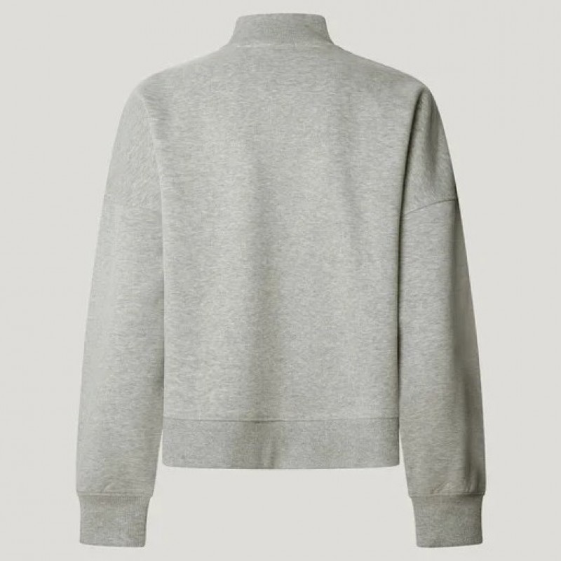 Φούτερ με λογότυπο και Perkins γιακά Bila Grey Pepe jeans