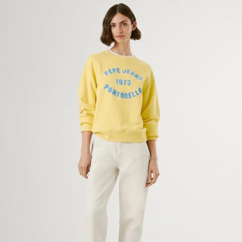 Φούτερ με λογότυπο Baia Yellow Pepe jeans