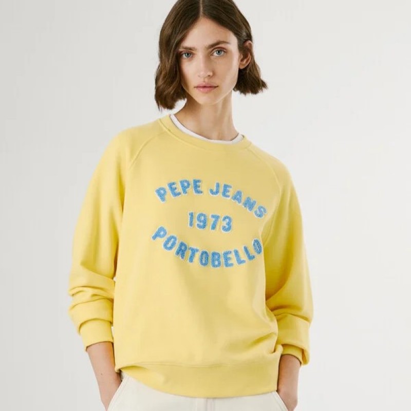 Φούτερ με λογότυπο Baia Yellow Pepe jeans