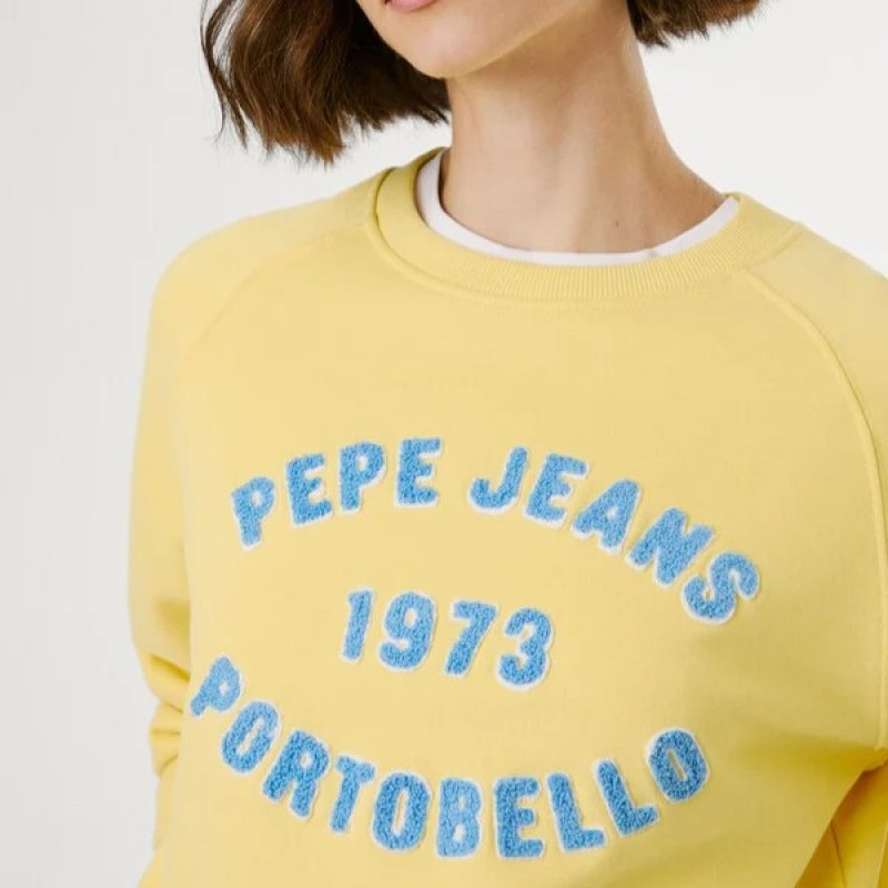 Φούτερ με λογότυπο Baia Yellow Pepe jeans