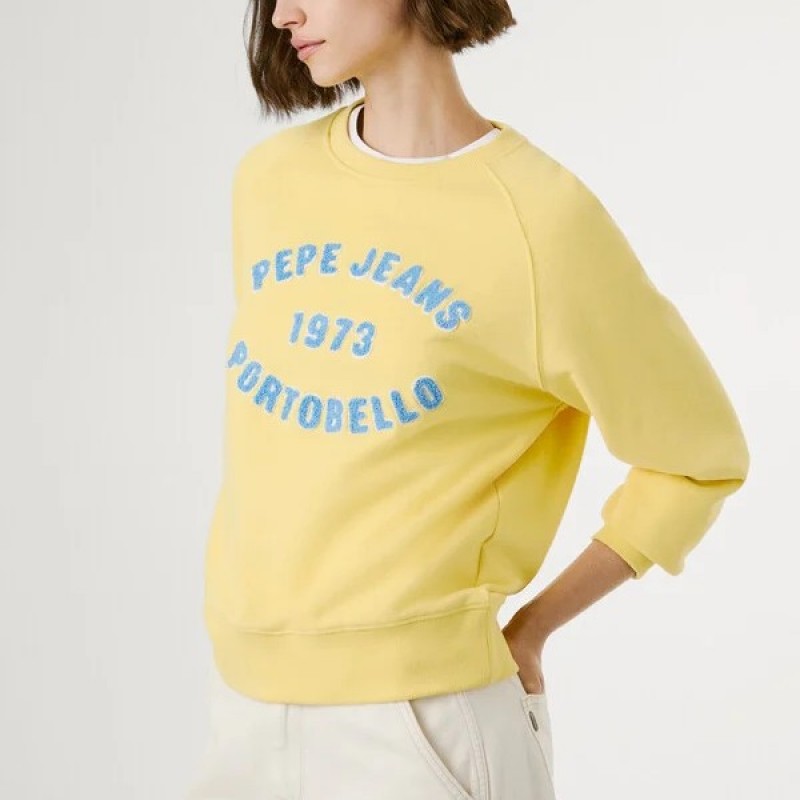 Φούτερ με λογότυπο Baia Yellow Pepe jeans