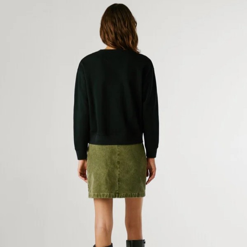 Πουλόβερ με κρυστάλλινες λεπτομέρειες Barny Black Pepe jeans