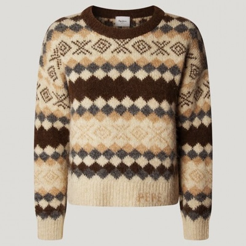 Πλεκτό πουλόβερ Celestine Brown Pepe jeans