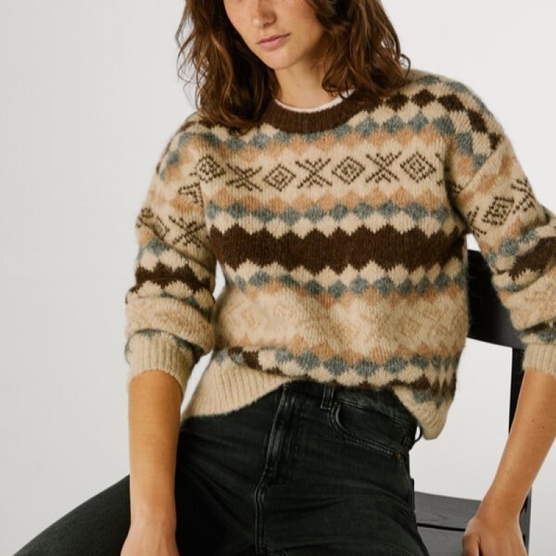 Πλεκτό πουλόβερ Celestine Brown Pepe jeans