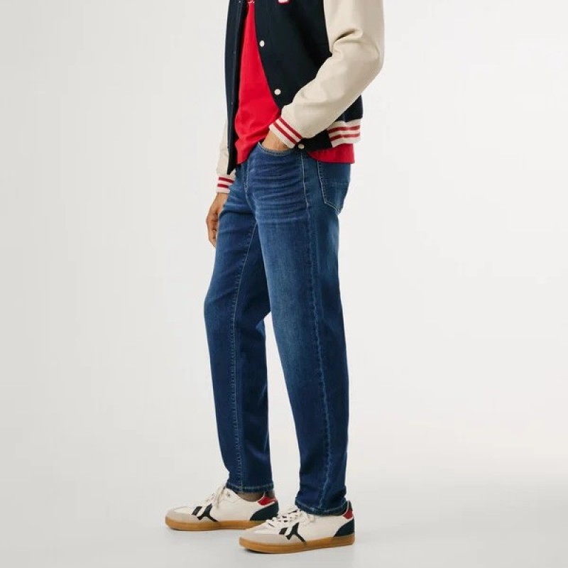 Παντελόνι τζίν tapered Cage Blue Pepe jeans