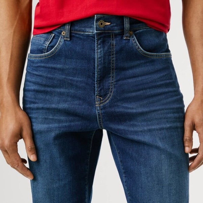 Παντελόνι τζίν tapered Cage Blue Pepe jeans