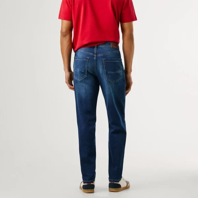 Παντελόνι τζίν tapered Cage Blue Pepe jeans