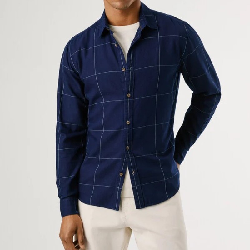 Πουκάμισο regular fit Coventry Blue Pepe jeans