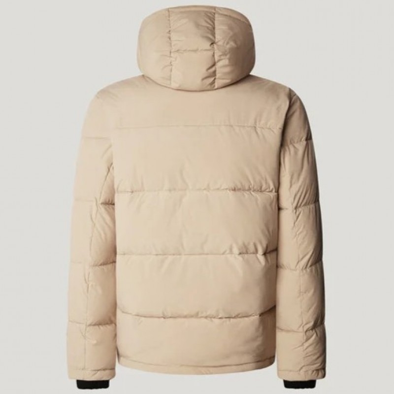 Μπουφάν hooded padded puffer Jobias Beige Pepe jeans