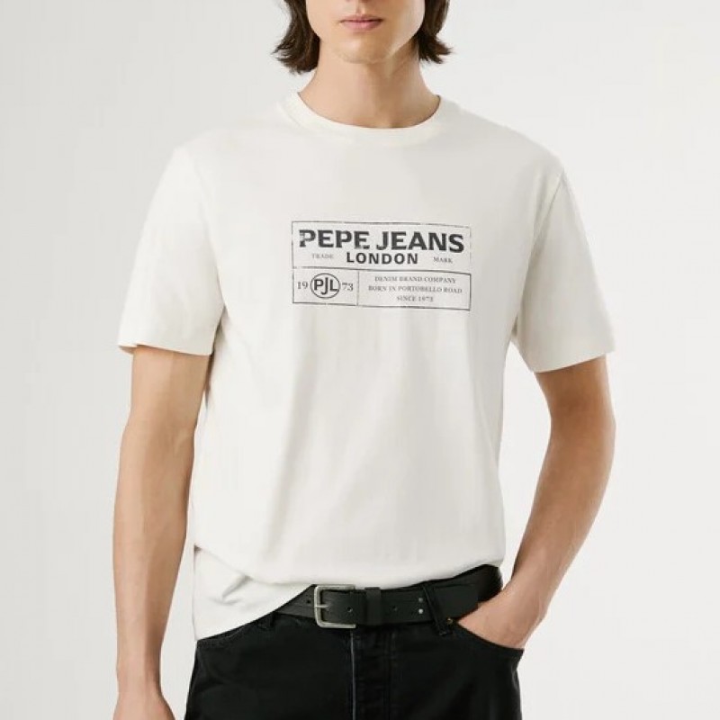Μπλούζα με κοντό μανίκι Tharky White Pepe jeans
