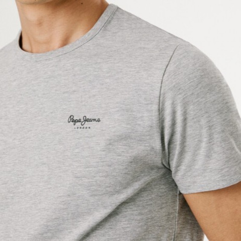Μπλούζα με κοντό μανίκι ανδρική original basic Grey Pepe jeans
