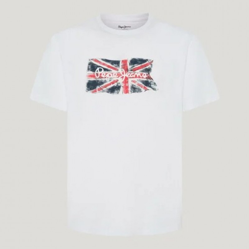 Μπλούζα με κοντό μανίκι Clag White Pepe jeans