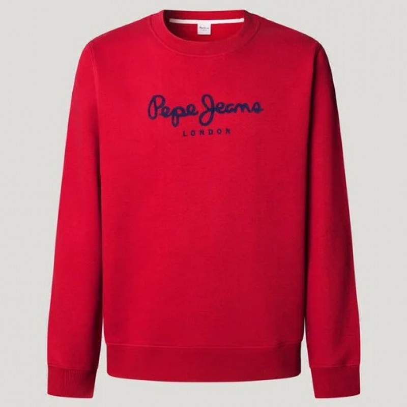 Sweatshirt Macbeth plain crew Red Pepe jeans