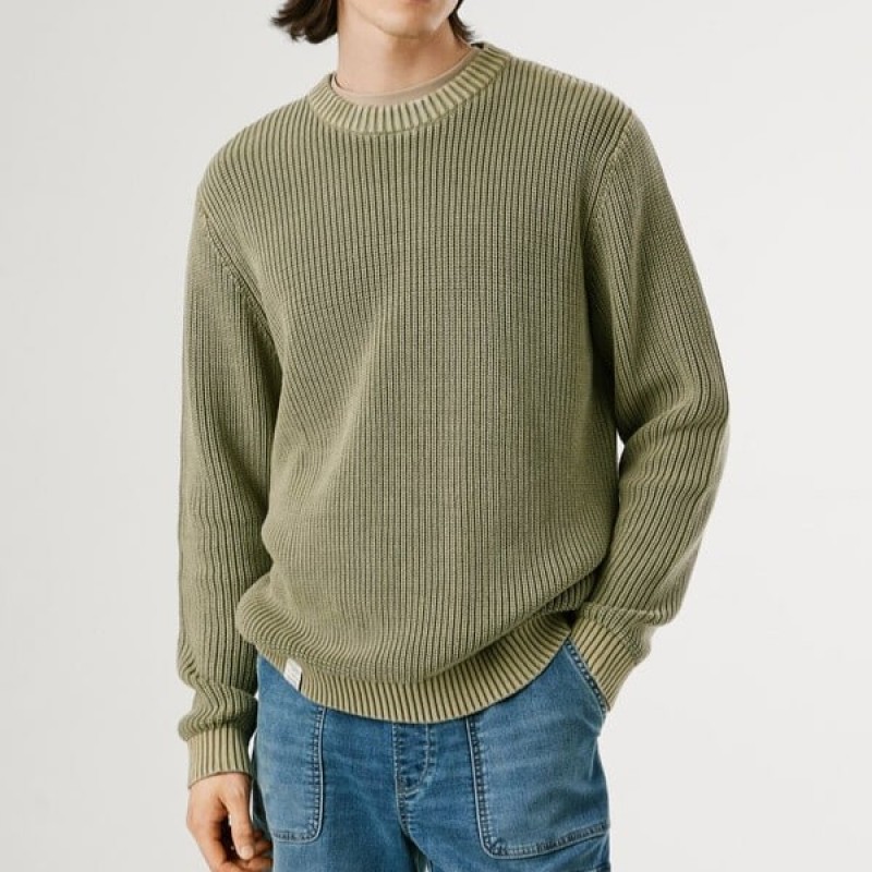 Πουλόβερ regular fit Parker Olive Pepe jeans