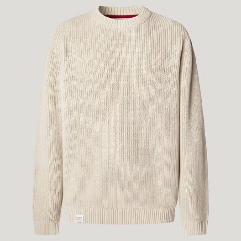 Πουλόβερ regular fit Parker Beige Pepe jeans