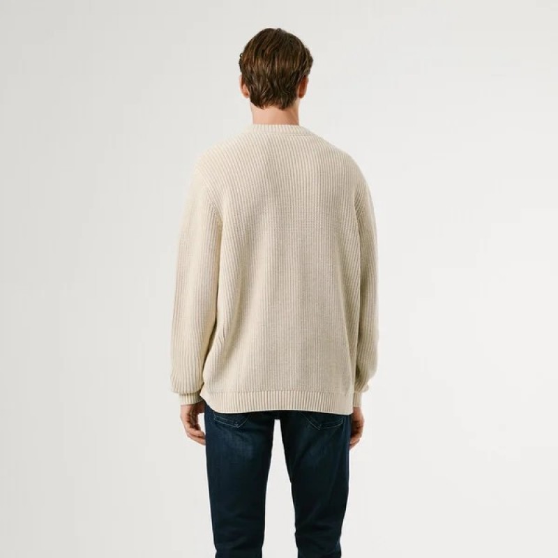 Πουλόβερ regular fit Parker Beige Pepe jeans