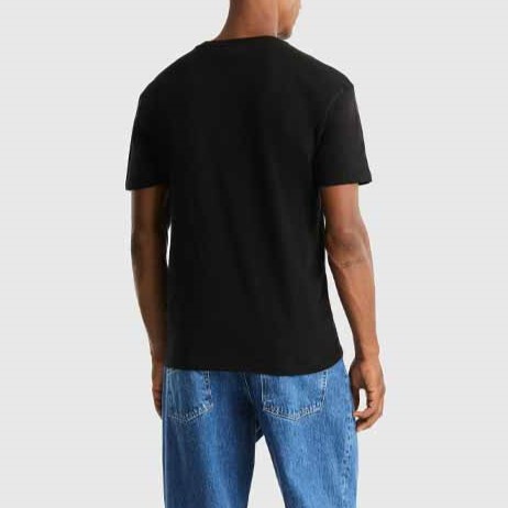 Μπλούζα με κοντό μανίκι TJM Reg Linear Logo Tee EXT Black Tommy Jeans