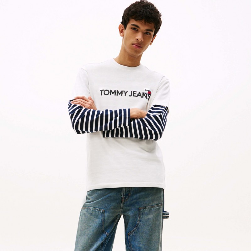 T-shirt Reg badgie play white Tommy jeans