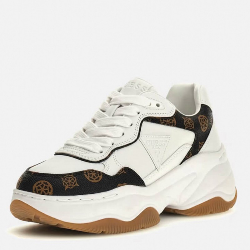 Παπούτσια γυναικεία Happyy3 Logo White Guess