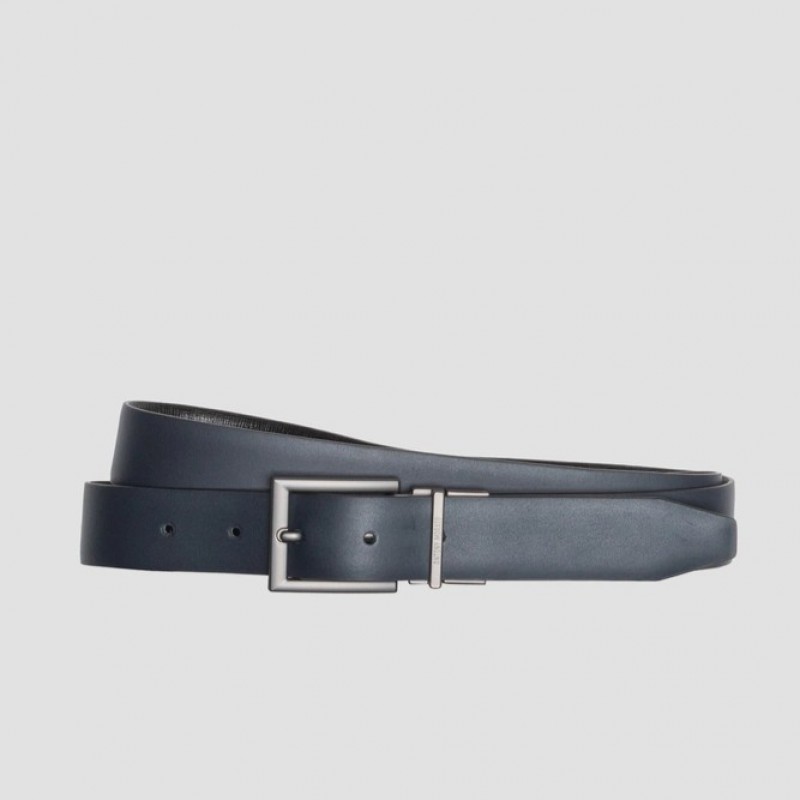 Belt for men Double-face leather Black Antony Morato