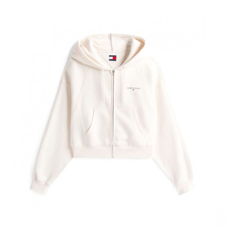Zip hoodie boxy fit White Tommy jeans