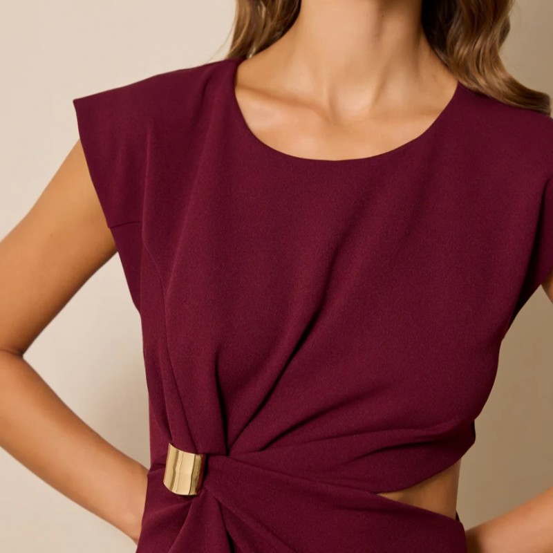 Φόρεμα αμάνικο Alira Bordeaux Enzzo