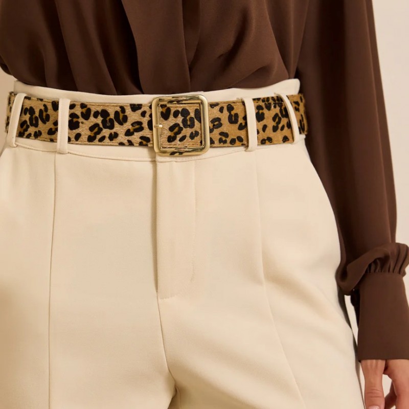 Παντελόνι ψηλόμεσο Alessia Ecru Enzzo