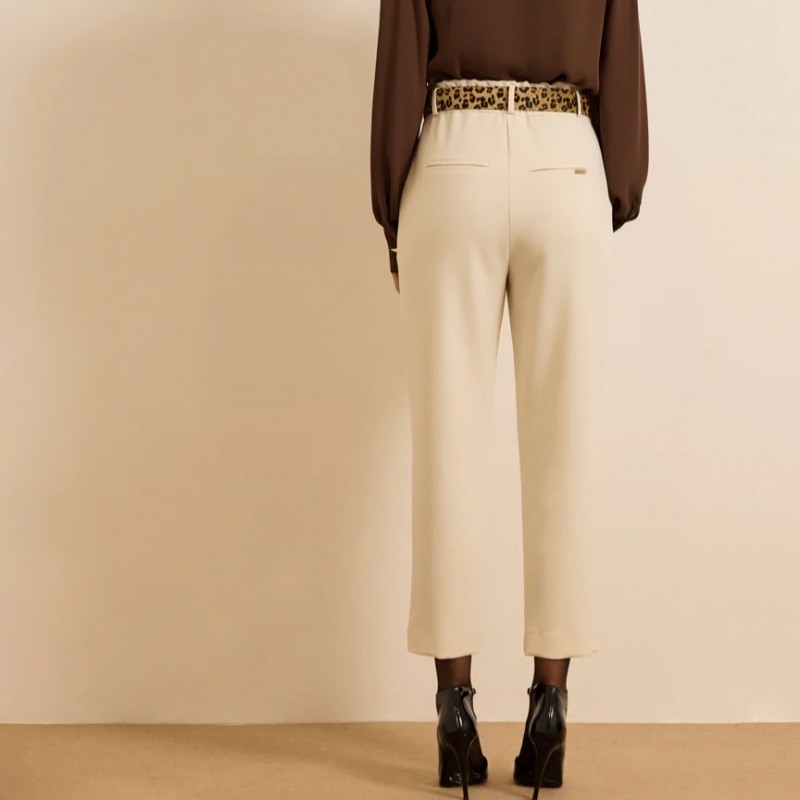 Παντελόνι ψηλόμεσο Alessia Ecru Enzzo