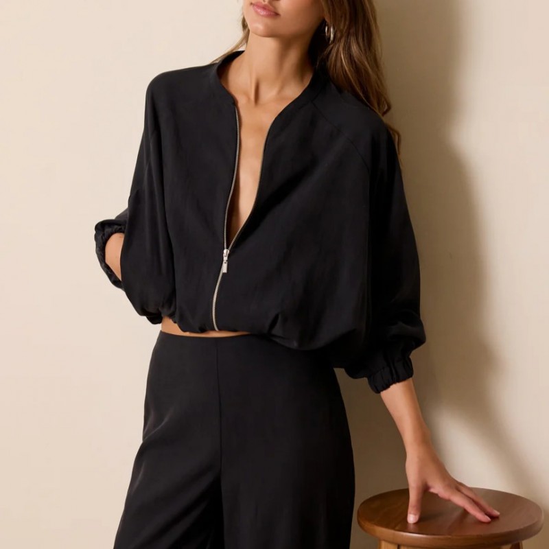 Μπουφάν bomber Alenia Black Enzzo