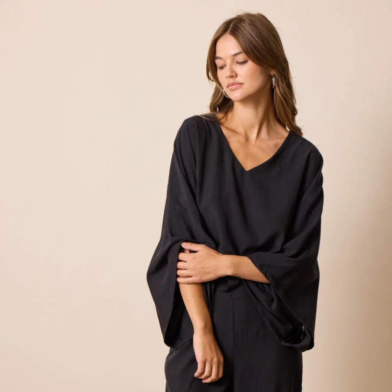 Μπλούζα με μακρύ μανίκι Alenia Black Enzzo