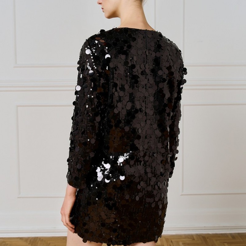 Dress mini relaxed longsleeved black Access