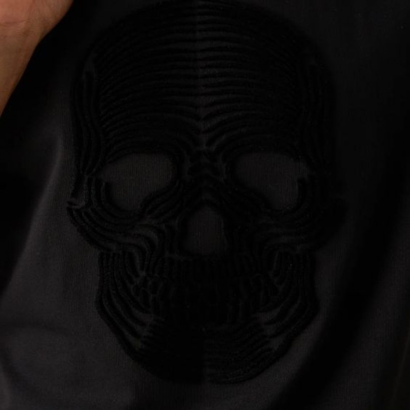 Μπλούζα με κοντό μανίκι regular fit skull print Black Antony Morato