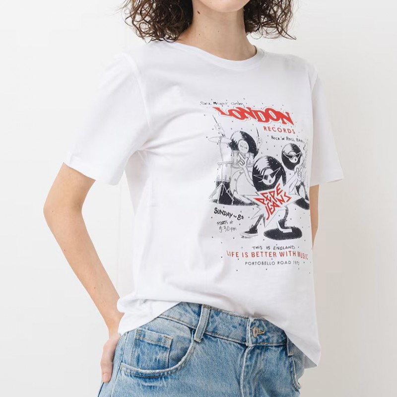 Μπλούζα με κοντό μανίκι Balbina White Pepe jeans