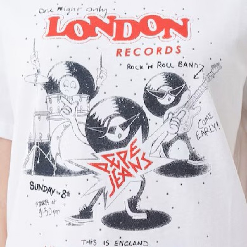 Μπλούζα με κοντό μανίκι Balbina White Pepe jeans