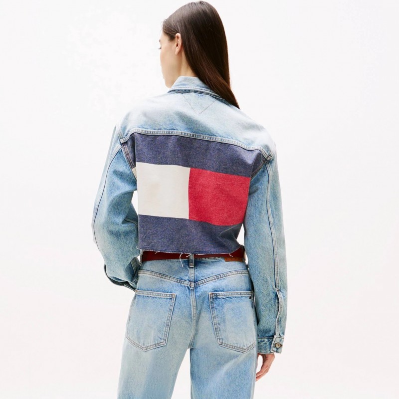 Jacket jean oversised crop Tommy jeans