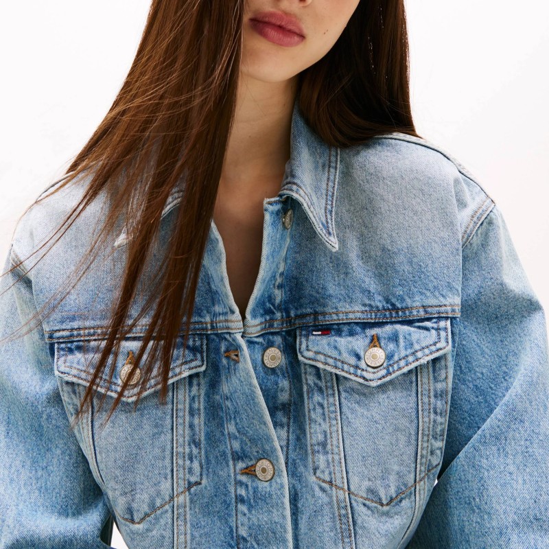 Jacket jean oversised crop Tommy jeans