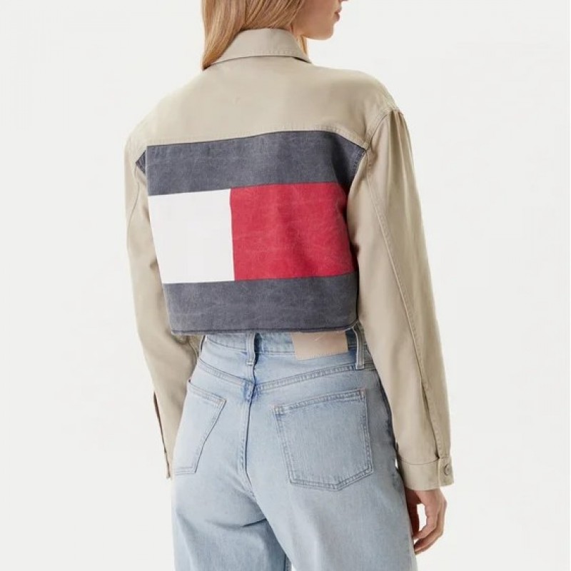 Jacket TJW Flag trucker beige Tommy jeans