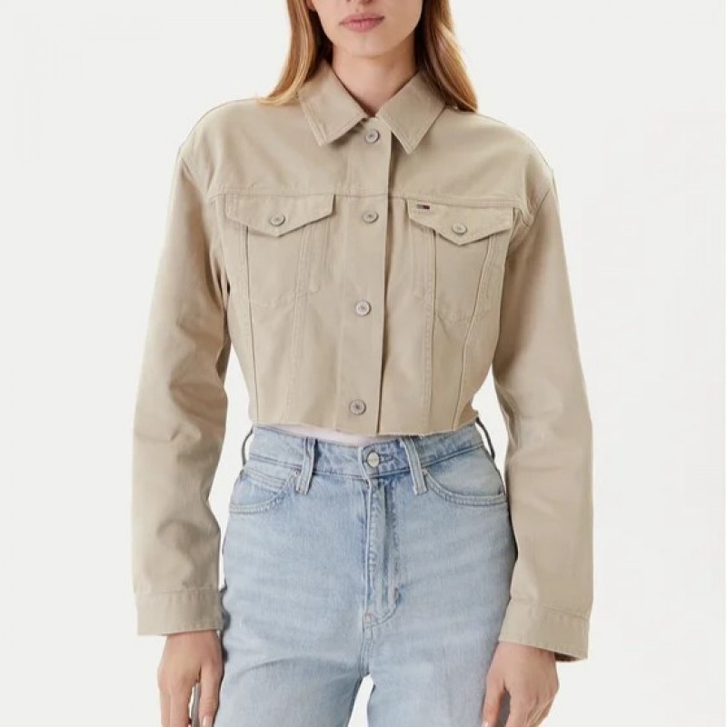 Jacket TJW Flag trucker beige Tommy jeans